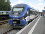 NEB VT 632.011 hat,am 28.Juli 2024,am Bahnsteig in Werneuchen gehalten.