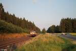 218 105 solo auf dem Weg gen Süden bei Kirchlamitz Ost. 22.07.21