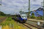 Der aus Richtung Paderborn kommende 643 316 beginnt am 29.07.22 die kurze Fahrt von Brackwede nach Bielefeld Hbf, wo die Fahrt enden wird.