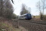 Nachschuss auf 622 411 als OPB 79727 Marktredwitz - Regensburg bei Schönfeld.