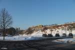 Ein unbekannter 1648 Acordia Lint der Oberpfalzbahn als OPB 79737 Marktredwitz - Regensburg beim Auenpark in Marktredwitz.