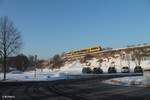 Ein unbekannter 1648 Acordia Lint der Oberpfalzbahn als OPB 79737 Marktredwitz - Regensburg beim Auenpark in Marktredwitz.