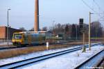 VT 650.077  Eberswalde  (650 077-0) ODEG - Ostdeutsche Eisenbahn GmbH als OE51 (OE 68966) von Brandenburg Hbf nach Rathenow, bei der Einfahrt in Rathenow.