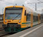 650 089-5 als RB13(OE 79595)von Rehna nach Sukow(b Schwerin)bei der Einfahrt im Schweriner Hbf.28.03.2015