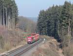 270082 zieht bei Reutlas den Containerzug Hamburg - Wiesau.