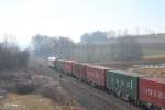 Nachschuss auf 270082 zieht bei Reutlas den Containerzug Hamburg - Wiesau.