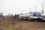 VT 0004 von der Ostseelandverkehr GmbH als MR51 (MR 68931) nach Brandenburg Hbf an der Haltestelle Fohrde.