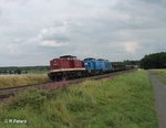 204 425 + 204 011 + 140 007 mit dem leer Autozug nach Mosel bei Oberteich.