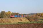 204 237-2 und 204 010-6 ziehen zwischen Pechbrunn und Großschlattengrün den Wiesau Containerzug nach Hof.