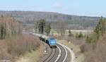 204 012 und 204 031 ziehten kurz vor Wiesau den Hauer-Kesselzug nach Weiden West.