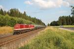 204 425 und 204 354 mit dem  Hauer  Kesselzug aus Weiden West in Richtung Hof bei Kirchlamitz Ost. 22.07.21