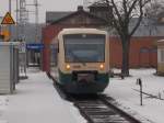 Der PRESS VT650 032-4,am 16.Januar 2016,in Bergen/Rügen.