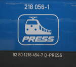 218 056-1(218 454-7)am 25.01.2026 im Rostocker Hbf.