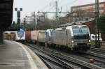 Rpool 193 801 & Rpool 193 804 mit Containerzug am 10.01.2015 in Hamburg-Harburg auf dem Weg nach Hamburg-Waltershof