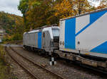 Die recht neue und ecco-rail GmbH (Wien) vermietete SIEMENS Vectron MS 6193 193 (91 80 6193 193-0 D-Rpool) der Railpool GmbH (München) fährt am 16 Oktober 2025 mit einem KLV-Zug durch Kirchen/Sieg in Richtung Köln.

Die Vectron MS wurde 2025 von Siemens Mobilitiy in München-Allach unter der Fabriknummer 23558 gebaut und im Juni 2025 an die Railpool GmbH (München) ausgeliefert. 

Diese Vectron Lokomotive ist als MS - Multisystemlokomotive mit 6.400 kW Leistung und einer Höchstgeschwindigkeit von 160 km/h konzipiert. Sie wurde in der Variante A01 ausgeführt und hat so die Zulassung für Deutschland, Österreich, Slowakei, Polen, Tschechien, Ungarn, Rumänien und Bulgarien (D / A / SK / PL / CZ / H / RO / BG). So besitzt die Vectron Variante MS A01 folgende Zugsicherungssysteme: ETCS BaseLine 3, sowie für Deutschland (PZB90 / LZB80 (CIR-ELKE I)), für Österreich (ETCS Level 1 mit Euroloop, ETCS Level 2, PZB90 / LZB80), für Polen (SHP), Slowakei und Tschechien (LS (Mirel)), Ungarn (ETCS Level 1, EVM (Mirel)) und Rumänien (PZB90).