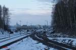 In Marktredwitz angekommen heisstes Kopfmachen, Abkoppeln, umfahren und ans Andere Ende des Zuges setzen um dann Richtung Hof weiter fahren zu können.