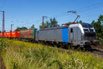 Die an die TX Logistik AG, Troisdorf (zur Mercitalia Group gehörend) vermietete SIEMENS Vectron AC 6193 154-2 (91 80 6193 154-2 D-Rpool) der Railpool GmbH (München) fährt am 28 Juni 2024 mit einem KLV-Zug durch Wilnsdorf -Rudersdorf (Kr. Siegen) in Richtung Süden.

Die Vectron Wechselstromlok (AC 15 kV 16,7 Hz und AC 25 kV 50 Hz) SIEMENS Vectron AC wurde 2023 von Siemens Mobilitiy in München-Allach unter der Fabriknummer 23499 gebaut. Sie wurde in der Vectron Variante AC B18 ausgeführt und hat so die Zulassung für Deutschland, Österreich, Schweden, Norwegen und Dänemark (D / A / S / N und DK). So besitzt die Variante AC B18 folgende  Zugsicherungssysteme:
ETCS BaseLine 3, sowie für Deutschland (PZB90 / LZB80 (CIR-ELKE I)), für Österreich (ETCS Level 1 mit Euroloop, ETCS Level 2, PZB90 / LZB80), 
für Schweden und Norwegen (ATC-2 (L10000)) und für Dänemark ZUB 123.