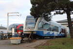 GTW 2/6 von der UBB stand am Vormittag des 30.12.2022 im Bw Rostock Hbf.