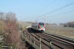 Nachschuss von 410 auf dem Weg nach Frankfurt/Main bei Hattenheim am Rhein.