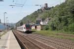 407 verlässt Kaub auf dem Weg nach Frankfurt/Main 18.07.14