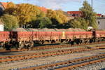 beladener RIV-D-DB Res-x 679.1 am Nachmittag des 22.10.2020 im Rostocker Hbf.