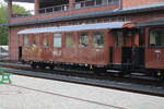 historischer Rügen Kleinbahnwagen in Putbus abgestellt.29.07.2025