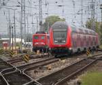 RE 4311 von Hamburg Hbf nach Rostock Hbf bei der Einfahrt im Rostocker Hbf.15.08.2014