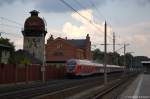 IRE  Berlin-Hamburg-Express  Enlastungszug (IRE 18588) von Berlin Ostbahnhof nach Hamburg Hbf, bei der Durchfahrt in Rathenow und geschoben hatte die Rostockerin 112 152-4 am 07.09.2014.