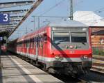 Baldiger Abschied vom IRE Rostock-Berlin:Bybdzf-Steuerwagen als IRE 18539 von Rostock Hbf nach Berlin Hbf(tief)bei der Ausfahrt im Rostocker Hbf geschoben hatte die ex Kieler 112 148-2 Aufgenommen am