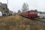 Der Nussknackerexpress in Puderbach am 13.12.2015. Wetter war nicht besonders gut (Regen und wind) aber in Anbetracht der sehr schlechten Zukunft der Strecke musste der Zug einfach nochmals bildich festgehalten werden