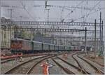 Mit der (ex) SNCF 141 R 568 an der Spitze und der BLS Ae 4/4 251 am Schluss verlässt der stattliche  Train Chasse  der  L'Association 141R568 den Bahnhof von Lausanne

26. Okt. 2024