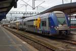 Eine Computermaus in Blau, halt eine franzsische - Ein dreiteiliger Alstom Coradia Duplex TER 2N NG,  der SNCF Z 24500 - 336 am 14.06.2013 im Bahnhof Luxemburg.