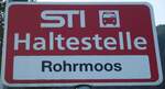 (136'838) - STI-Haltestellenschild - Pohlern, Rohrmoos - am 22.