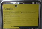 (157'719) - STI-Haltestellenschild - Thun, Postbr�cke - am 8.