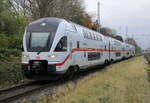 4110 111  Gäu  als IC 2271(Warnemünde-Dresden)bei der Durchfahrt in Rostock-Bramow.12.11.2021