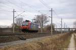 482 014-8 SBB Cargo als Lz zwischen Growudicke und Rathenow in Richtung Rathenow unterwegs.