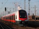 NSB 74110 als berfhrung nach Norwegen im Bahnhof Rostock-Seehafen.25.01.2012