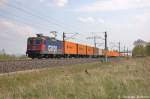 421 372-4 SBB Cargo mit einem Containerzug in Vietznitz und fuhr in Richtung Friesack weiter.