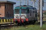 Diesellok D 345 1113 durchquert den Abstellbereich vom Bahnhof von Verona. 09. 05.2025 Diesellok D 345 1113 durchquert den Abstellbereich vom Bahnhof von Verona. 09. 05.2025