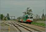 Der Aln 668 1014 der FER erreicht Brescello Viadana, dessen Gleisanlage trotz wohl kaum mehr stattfindendem Gterverkehr sich noch recht grosszgig und sehr gepflegt zeigt.