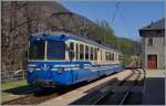 Der SSIF ABe 8/8 23  Ossola  als Regionalzug 763 Domodossola - Re beim Halt in Trontano.