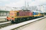 Scanbild von CFL 911 mit alter Fahrradwagen in Luxembourg gare Centrale, aufgenommen am 24 Juli 1998.