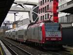 CFL 4004 schiebt ihren Zug in Richtung Rodange aus dem Bahnhof von Esch Alzette.