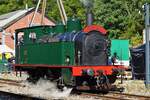 Dampffestival im Fond de Gras, Dampflokomotive 2069 Tubize, BJ 1927, Helena aus des Stoomtrein Dendermonde – Purs aus Belgien war zum Festival angereist, aufgenommen beim Umsetzen im Bahnhof