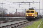 Am verregneten 29 Dezember 2021 treft Strukton 1756 mit ein Getreidezug in Oss ein.