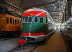 Der zweiteilige Elektrotriebwagenzug Mat '36 – NS 252, am 29 April 2025 im Het Spoorwegmuseum (bis 2005 NSM - Nederlands Spoorwegmuseum / Niederländischen Eisenbahnmuseum) in Utrecht im