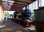 Die 1914 gebaute 2'B Schnellzug-Dampflokomotive NS N° 2104 „Blikken Tinus“ (blecherner Martin) der NS-Baureihe 2100, ex HSM 504, am 29 April 2025 im Het Spoorwegmuseum (bis 2005 NSM -