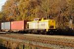 Am 27 November 2020 zieht Shunter 203-101 der Blerick-KLV durch Blerick-Cabooter.