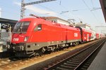 ÖBB 1116 042 steht am 5 Mai 2016 in Breclav.