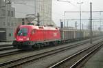 Ganzzug mit 1116 139 macht Pause in Linz Hbf am 30 Dezember 2016.